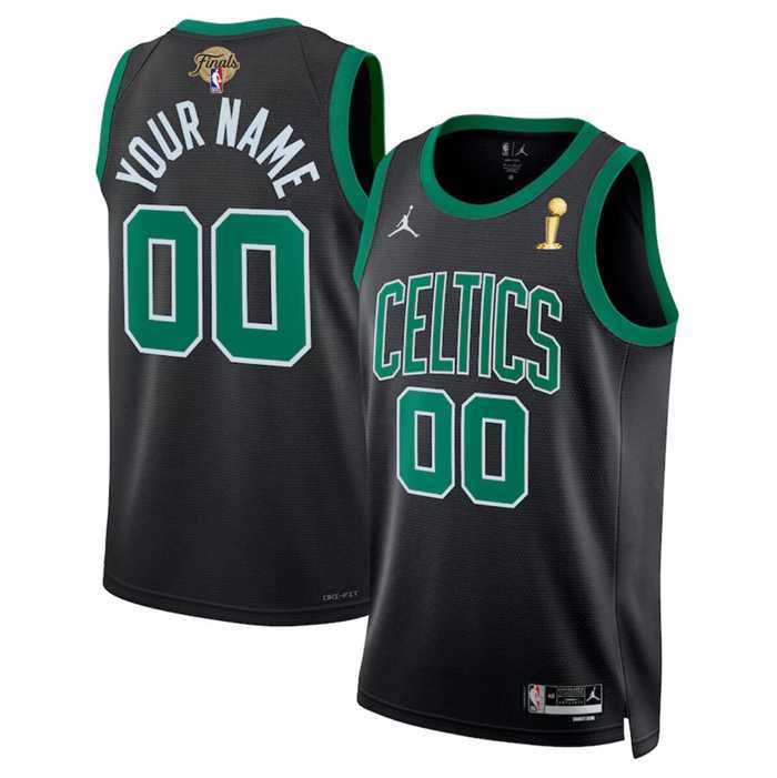 Men%27s Boston Celtics Active Player Custom Black 2024 Finals Champions Statement Edition Stitched Basketball Jersey->customized nba jersey->Custom Jersey